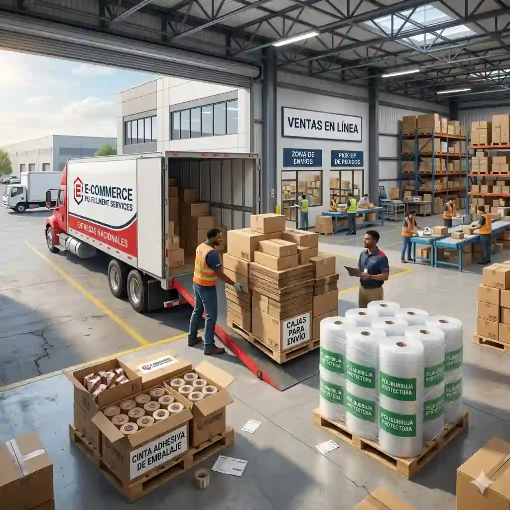 Entrega de cajas de cartón, rollos de poliburbuja y cintas adhesivas de embalaje por Geno Pack para una tienda con ventas en línea en la zona de Angelópolis, optimizando los envíos en los municipios de Puebla y San Andrés Cholula.